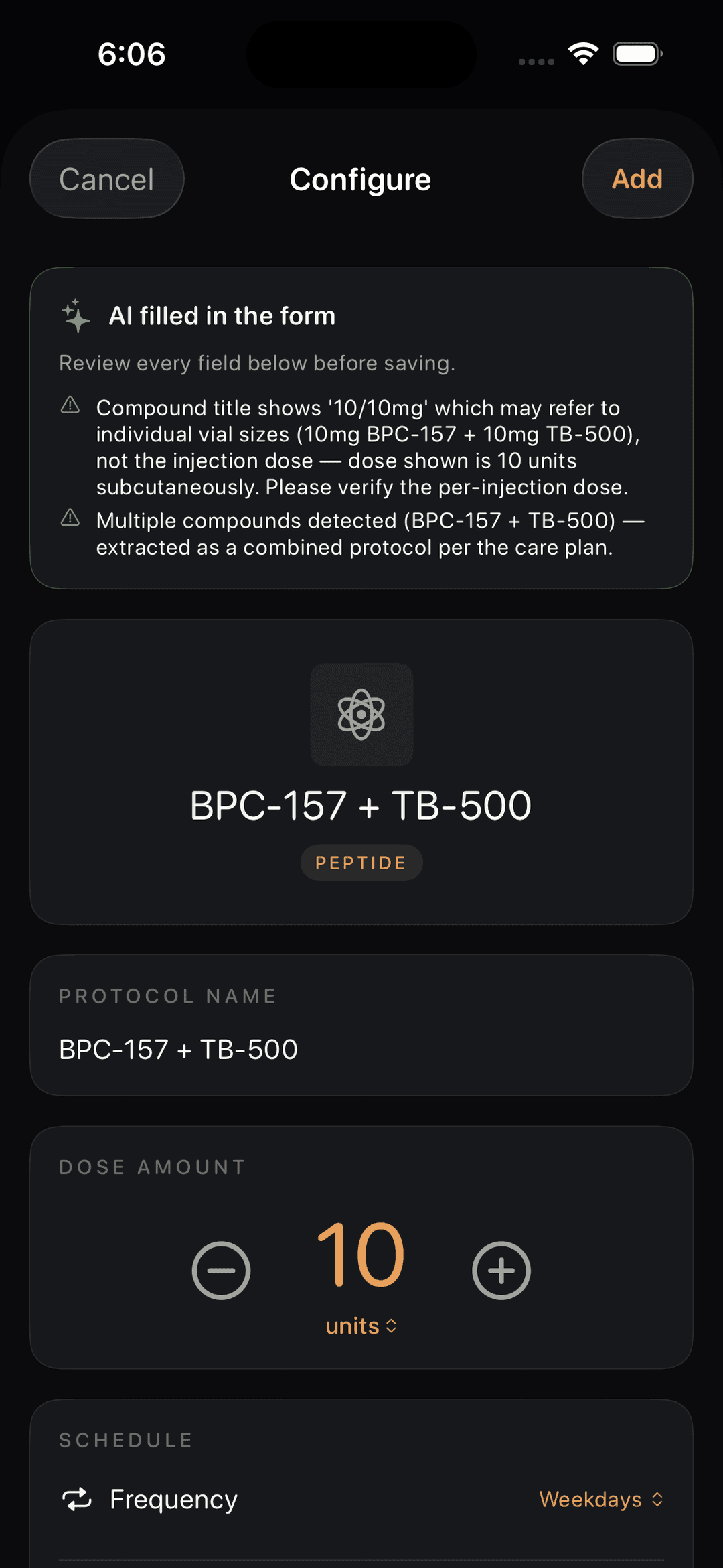 Scan label — camera capturing a vial label